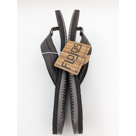 Flojos Waverunner Men's Summer Flip Flop Thong Sandals Brown Size US13 EU47 - Picture 6 of 11